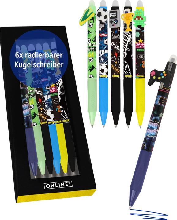 Image du produit Online 6er Pack Gelpen magiXX Boys gemischt (bleu effaçable, 1 x)