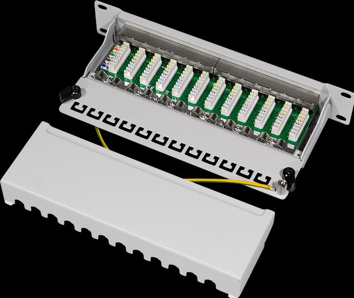 Produktbild LogiLink Netzwerk Patchpanel 6 12 Port grau