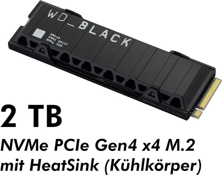 Immagine prodotto WD Nero SN850 con dissipatore di calore (2000 GB, M.2 2280)