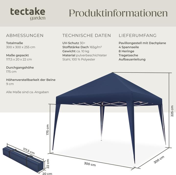 Produktbild tectake Linosa (300 cm, 300 cm)