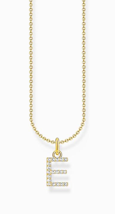 Image du produit Thomas Sabo Chaîne avec pendentif lettre E doré (Argent 925, 38 - 45 cm)