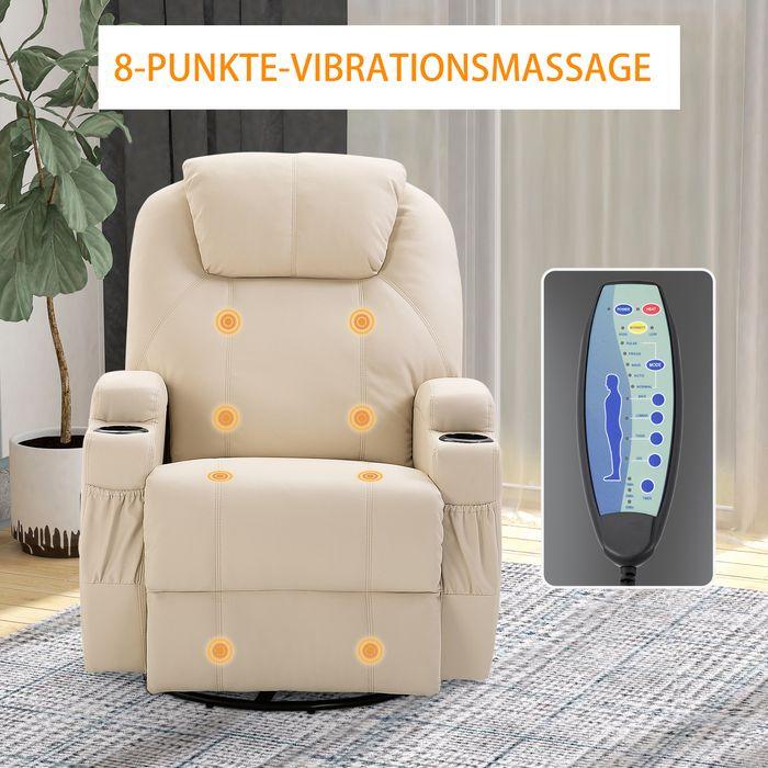 Actual product image Swisshandel24 Relax armchair with reclining function massage armchair electric 5 massage modes imitation leather
