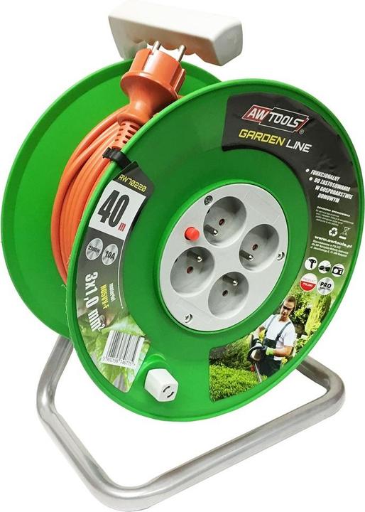 Actual product image Awtools PRZEDŁUŻACZ BĘBNOWY GARDEN LINE 40m 3x1mm 10A / 2300W (40 m)