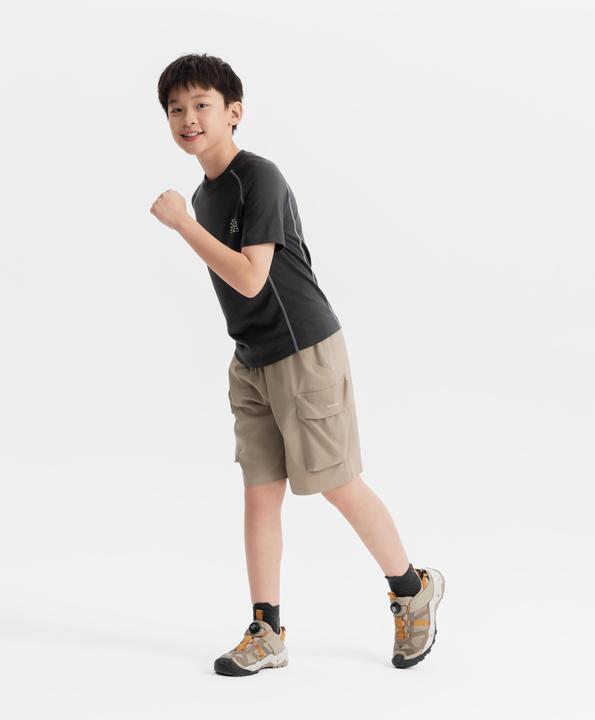 Actual product image Quechua Wander-T-Shirt Kinder Merino - MH900 grau (14, 15, 16)
