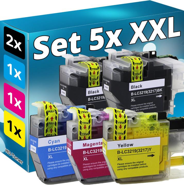 Produktbild Druckfuxx Set 5x XL Patronen kompatibel BROTHER MFC J5330DW J5335DW J5730DW J593