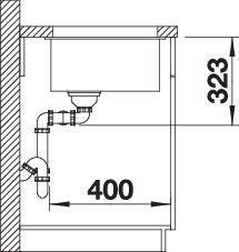 Actual product image Blanco Subline 350 350-U (Undermount sink, 46 cm, 75.50 cm)