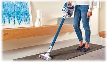 Actual product image Polti PBEU0118 FORZASPIRA SLIM SR90B PLUS Rechargeable electric vacuum, Blue/White