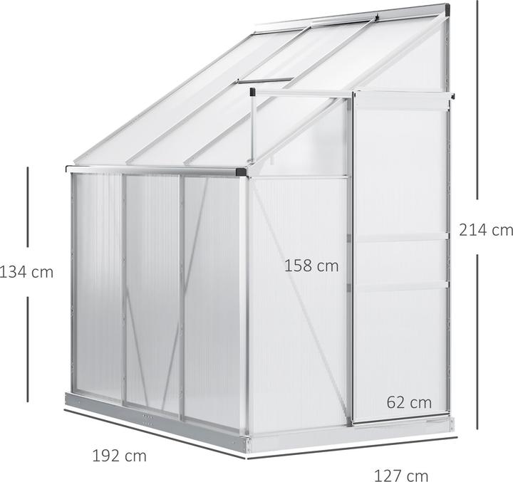 Produktbild Outsunny Gewächshaus mit Dachfenster