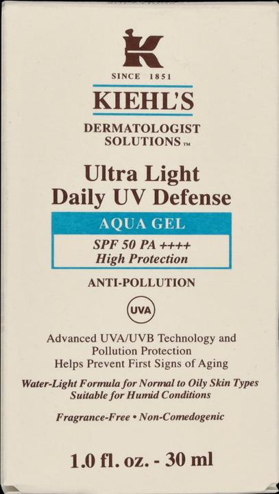 Actual product image Kiehl's Ultra Light UV Defence Aqua Gel Gel (Sun cream face, SPF 25, 30 ml, 50 g)