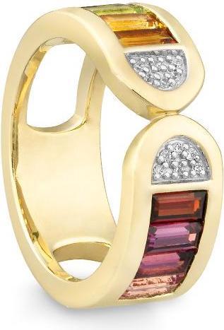 Produktbild Breuning RING - E.RHODOLITH/E.ROSA TURMALIN/Brill. 0,06 Ct. H/si (57, 585/14 K Gold)