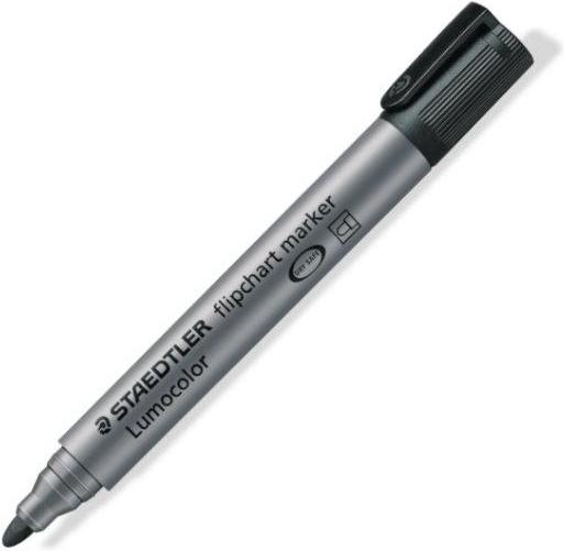 Productafbeelding Staedtler Flipchart marker met ronde punt, zwart (Grijs, Zwart, 2 mm, 10 x)