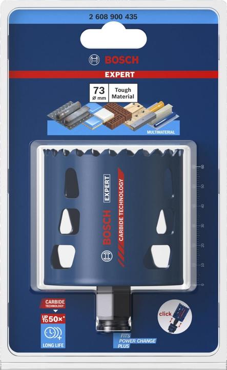 Image du produit Bosch Professional Zubehör Scie cloche EXPERT Tough Material, 73 x 60 mm (73 millimètres)