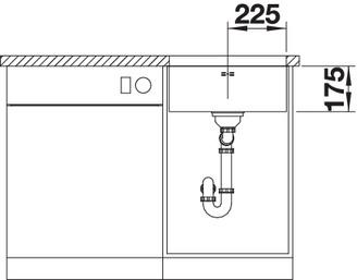 Image du produit Blanco Supra 450-U (Evier sous plan, 43 cm, 48 cm)