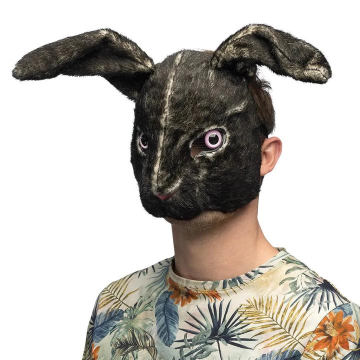 Image du produit Boland Demi-masque en peluche Lapin noir