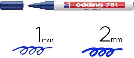 Produktbild Edding 751 Blau Blau (Blue, White, 2 mm, 1 x)