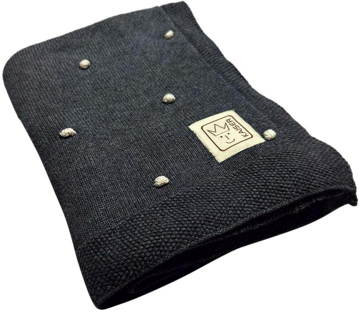 Actual product image Kaiser Baby blanket Knots dark grey/knot natural 80 x 100 cm (80 x 100 cm)
