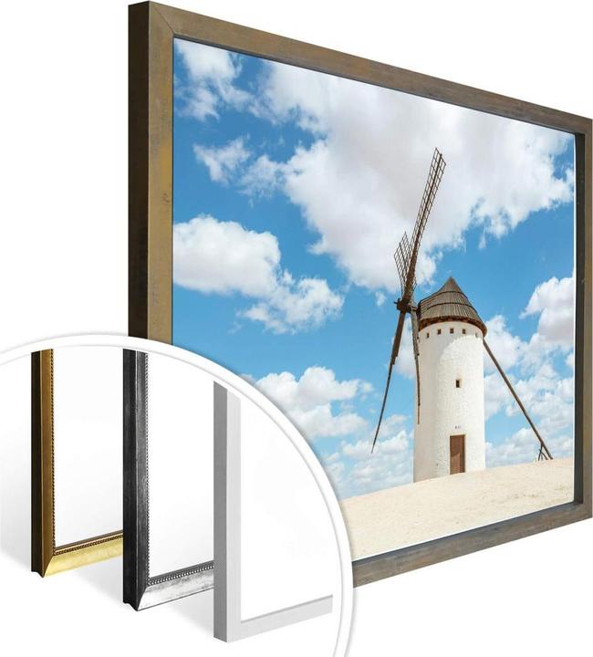Actual product image Trenddeko Windmills on the Don Quixote Route in Spain (50 x 40 cm)