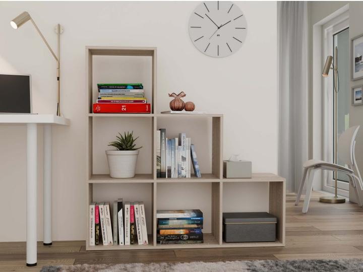 Produktbild Topeshop STEP SONOMA 3X3 Bücherregal für Wohnzimmer (115 x 38 x 115 cm)