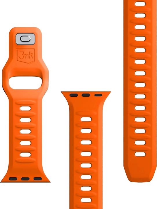 Produktbild 3MK Silicone Watch Strap pomarańczowy/ orange dla Apple Watch 38/40/41mm (Silikon, Edelstahl, 3, 4, 9, Ultra)