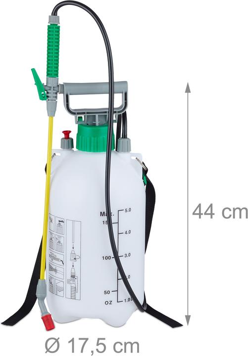 Actual product image Relaxdays Pressure Sprayer 5 Litres, Spraying Can (5 l)