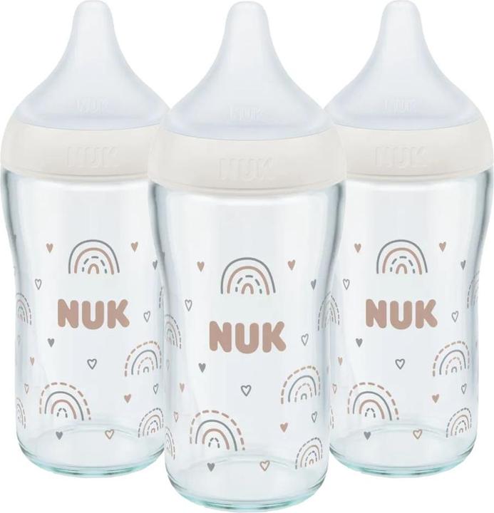 Produktbild NUK Babyflaschen Glas-Flasche 3er Pack Perfect Match 230 ml (230 ml)