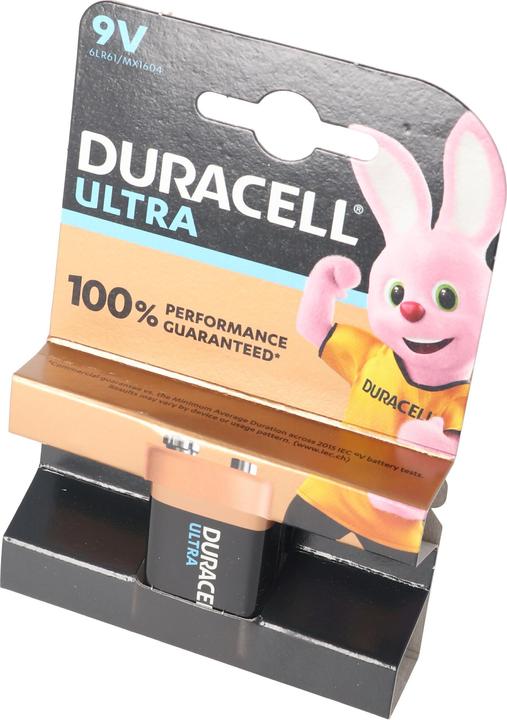Produktbild Duracell Ultra Power Alkaline 9V Batterien ideal für Rauchmelder, Rauchwarnmelder (9V Block)