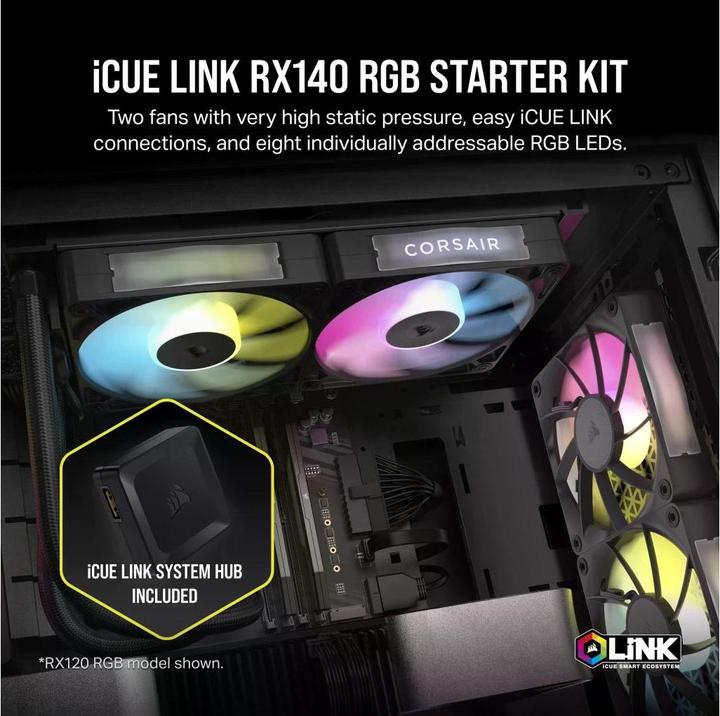 Produktbild Corsair Link RX140 (140 mm, 2 x)