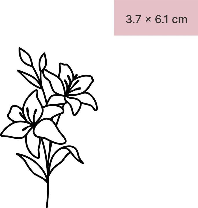 Produktbild minink Temporäres Tattoo – Lilien mit Blätter