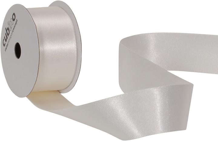 Spyk Nastro di raso Cubino 2082.107 25mmx4m da sposa bianco (Nastro da regalo, 1 x)
