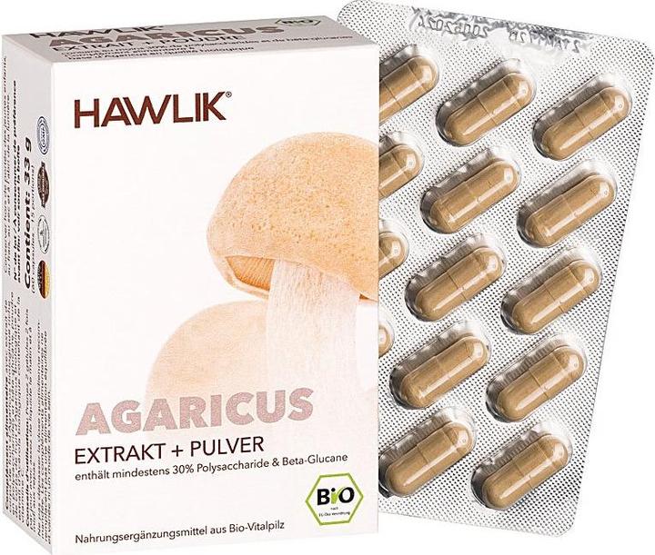 Actual product image Hawlik Agaricus extract + powder capsule (60 Piece, Capsules, 57 g)