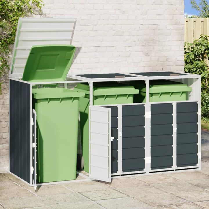 Image du produit VidaXL Abri à poubelles pour 3 tonnes Anthracite 216x81x115 cm Acier