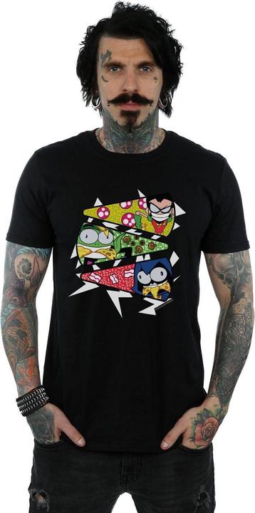 Actual product image Mens Teen Titans Go Pizza Slice T-Shirt (S)