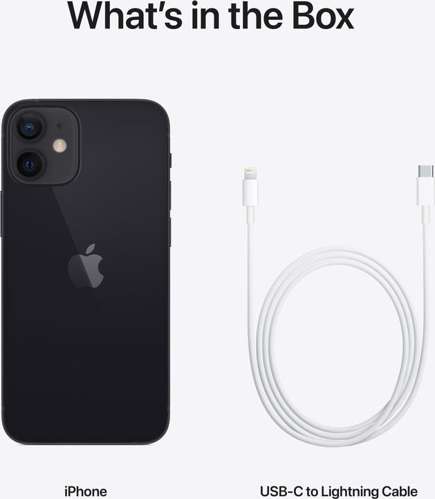 Immagine prodotto Apple iPhone 12 mini (128 GB, Nero, 5.40", SIM + eSIM, 12 Mpx, 5G)