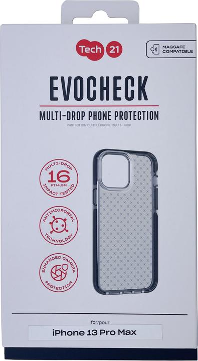 Produktbild tech21 Evo Check Case for iPhone 13 Pro Max - Black (Apple iPhone 13 Pro Max)