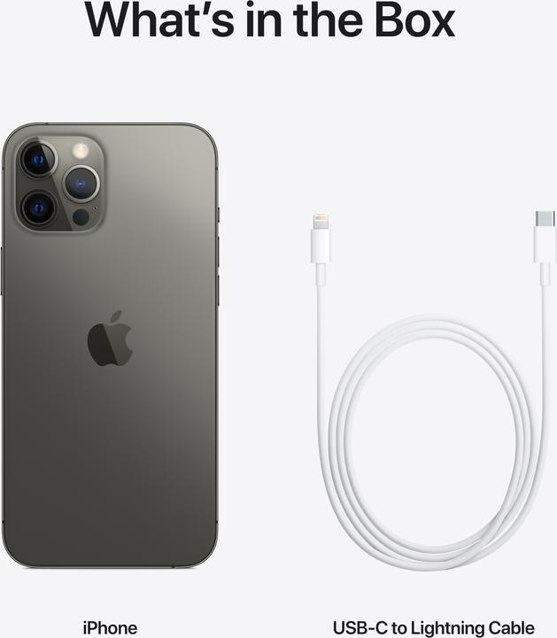 Image du produit Apple iPhone 12 Pro Max (128 Go, Graphite, 6.70", SIM + eSIM, 12 Mpx, 5G)