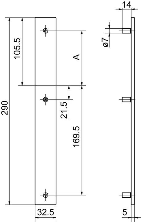 Actual product image Glutz Outside door signs easyfix (Door plate set)