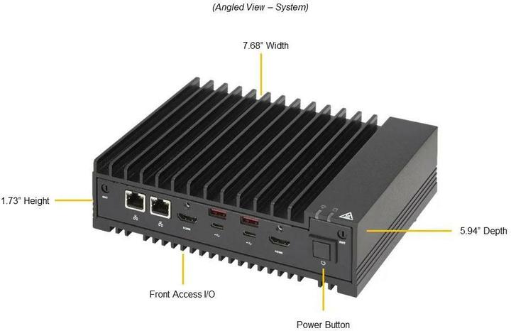 Actual product image Supermicro Barebone SuperServer SYS-E100-13AD-L, processor family