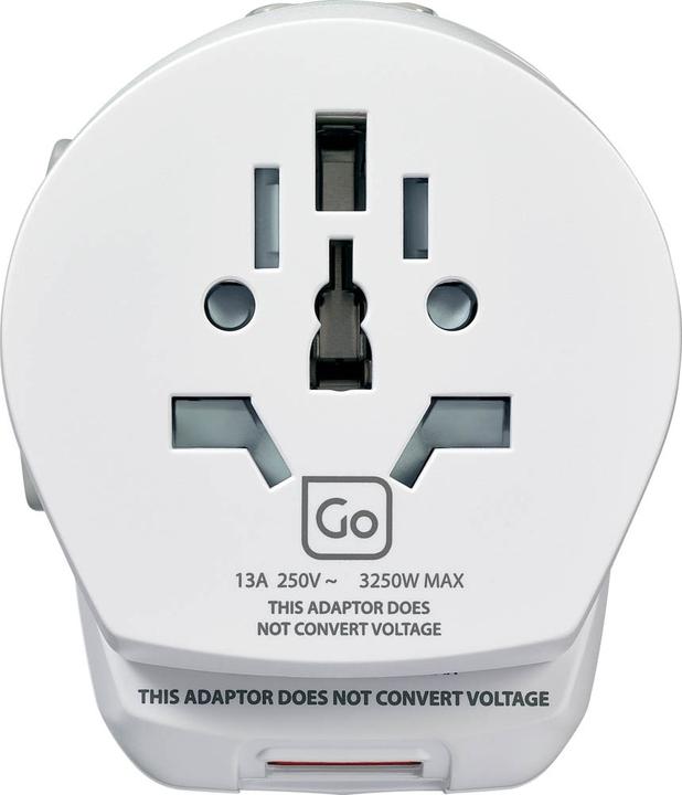 Image du produit Go Travel Worldwide Adaptor + USB Earthed