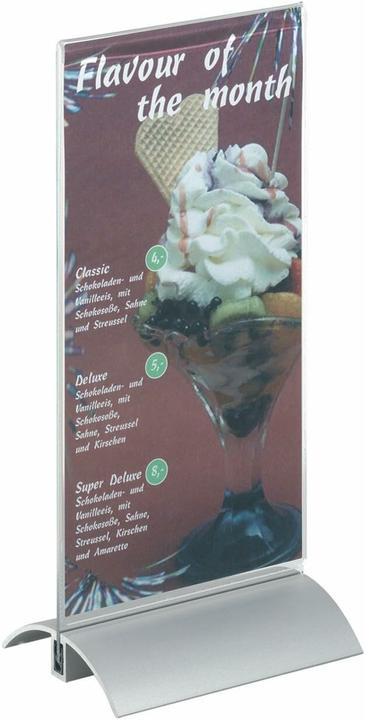 Actual product image Durable Table stand, acrylic with aluminium base (DL)