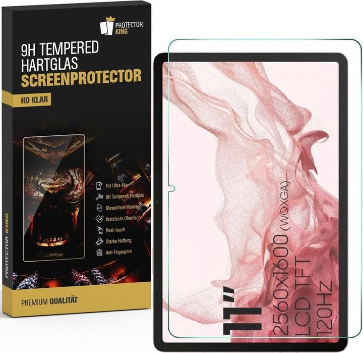 Actual product image Protectorking 6x real tempered 9H armoured glass 3D CLEAR (6 Piece, Galaxy Tab S8)