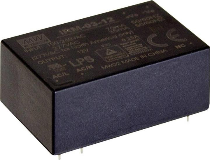 Produktbild MeanWell AC/DC-Printnetzteil IRM-03-9S 9 V/DC 333 mA 3 W