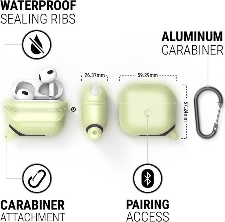 Actual product image Catalyst Vibe Waterproof Protective Case for AirPods Yellow (Headphone bag)