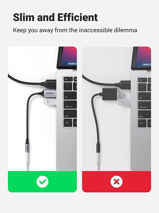 Actual product image Ugreen CM477 (Jack adapter)