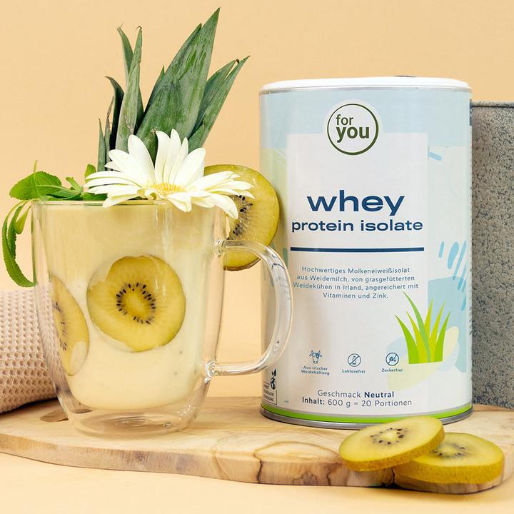 Produktbild For You whey protein isolate neutral – aus irischer Weidehaltung, laktosefrei (Neutral)