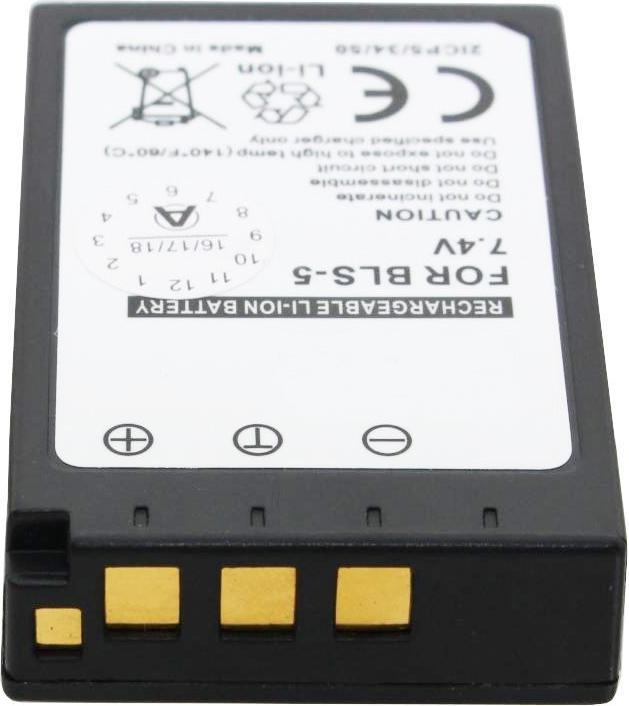 Image du produit AccuCell Akku Olympus BLS-5, E-P3, -PL1s, -PL2, -PL3 (Batterie de l'appareil photo)