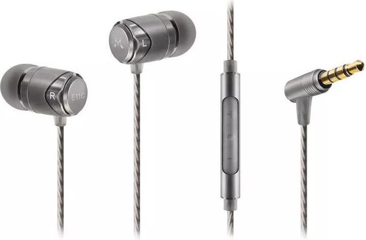 SoundMagic E11C stalowy - słuchawki przewodowe (keine Geräuschunterdrückung, Kabelgebunden)