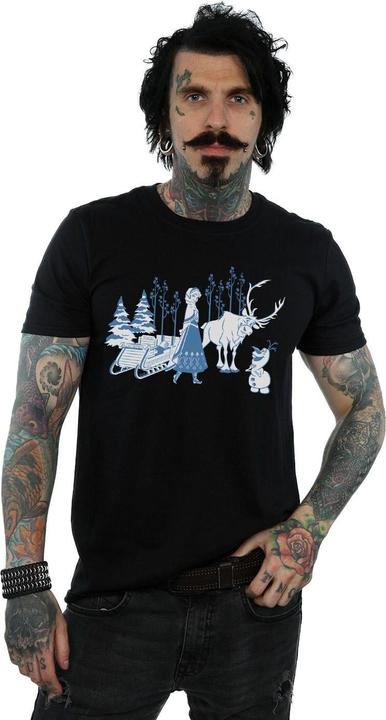 Actual product image Disney Mens Frozen Anna Sven And Olaf T-Shirt (M)