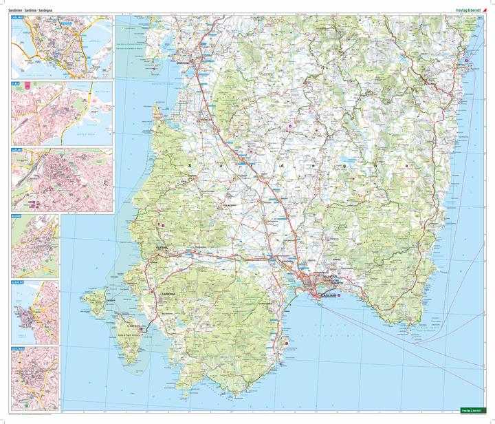 Image du produit Sardaigne, carte routière et de loisirs 1:150.000, freytag & berndt