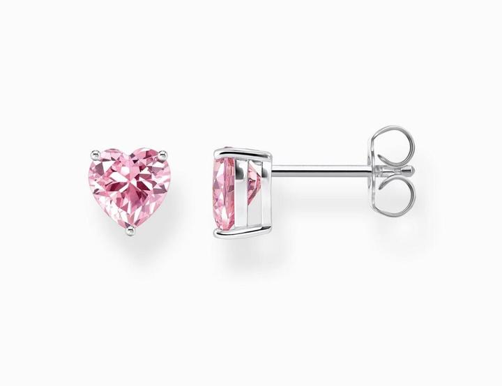 Image du produit Thomas Sabo Boucles d'oreilles avec pierre rose en forme de coeur (Argent sterling 925)