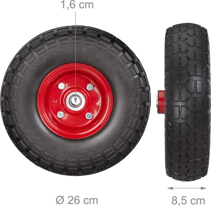 Immagine prodotto Relaxdays ruote-carriola (150 kg)